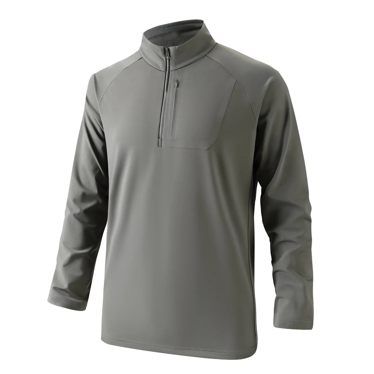 8518 stand up collar half zipper sports