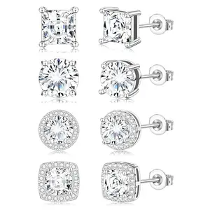 TikTok Viral Crystal Stud Earrings Multi Tone Statement Earrings for Women Bougie on a Budget