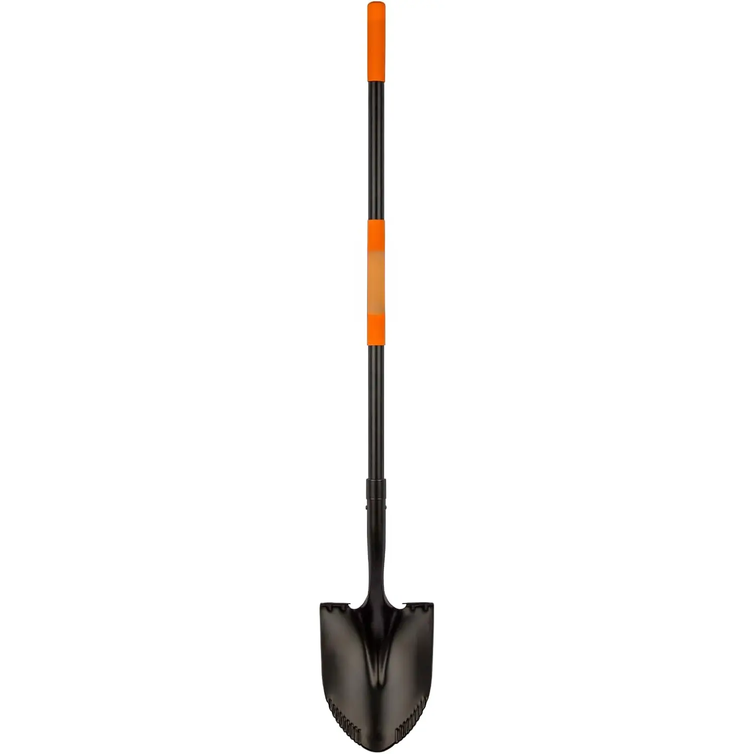 Shovel for Digging, Metal Shovel with Long Fiberglass Handle, Heavy Duty Shovel for Digging, 58 Inches
