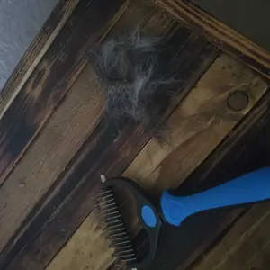 Pet Grooming Brush – Double Sided Hurtless Shedding and Dematting Undercoat Rake Comb for Dogs and Cats, No More Nasty Shedding or Flying Hair, Extra-Wide Dog Grooming Brush, Pet Grooming Tool, Self Grooming Brush, Christmas Pet Supplies Gift