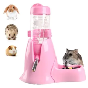 3 in 1 Pet Automatic Water Dispenser PP Bottle No Drip Small (Pink  80ml)