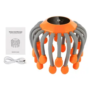 24 Claw Head Massager, Scalp Stimulator, Relieves Stress & Migraines, Silicone Relaxation Aid, Ergonomic Design, Portable & Lightweight, Ideal for Home & Travel Use