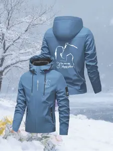 Unisex Golf Design Windproof Jacket, Outdoor Multi-Functional Windbreaker, Ideal for Hiking, All Weather Conditions, Casual Style