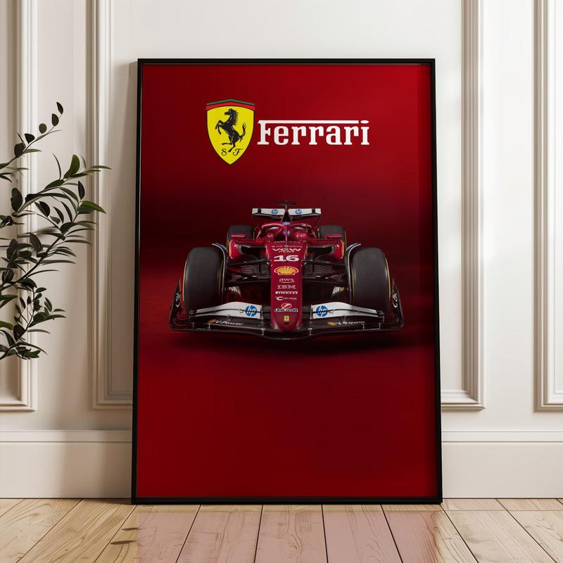 Formula 1 Car Posters Set of 3 | Ferrari, Red Bull and Mercedes Racing Wall Art for Fans & Décor