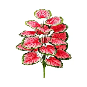 Artificial Pink Taro Plant 18 Heads 29.53in - Lifelike Faux Foliage | No Maintenance Decorative Leaves for Home Office Indoor Outdoor Decor