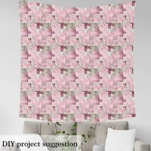 Abstract Fabric by The Yard,1 Yard,Geometric Upholstery Fabric,Modern Art Waterproof Outdoor Fabric,Pink Reupholstery Fabric