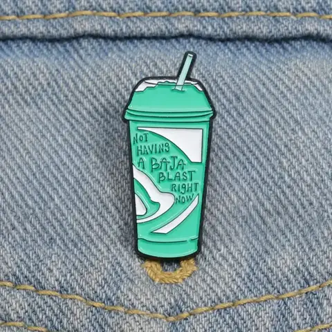 Creative Drink Cup Design Brooch Pin Clip, Durable Metal Pins, Cute Fashion Alloy Badge for Women & Men for Party, Daily Clothing Decor, Trendy All-match & Exquisite Brooch for Birthday Gift, Charms, Jewelry, Men Accessories
