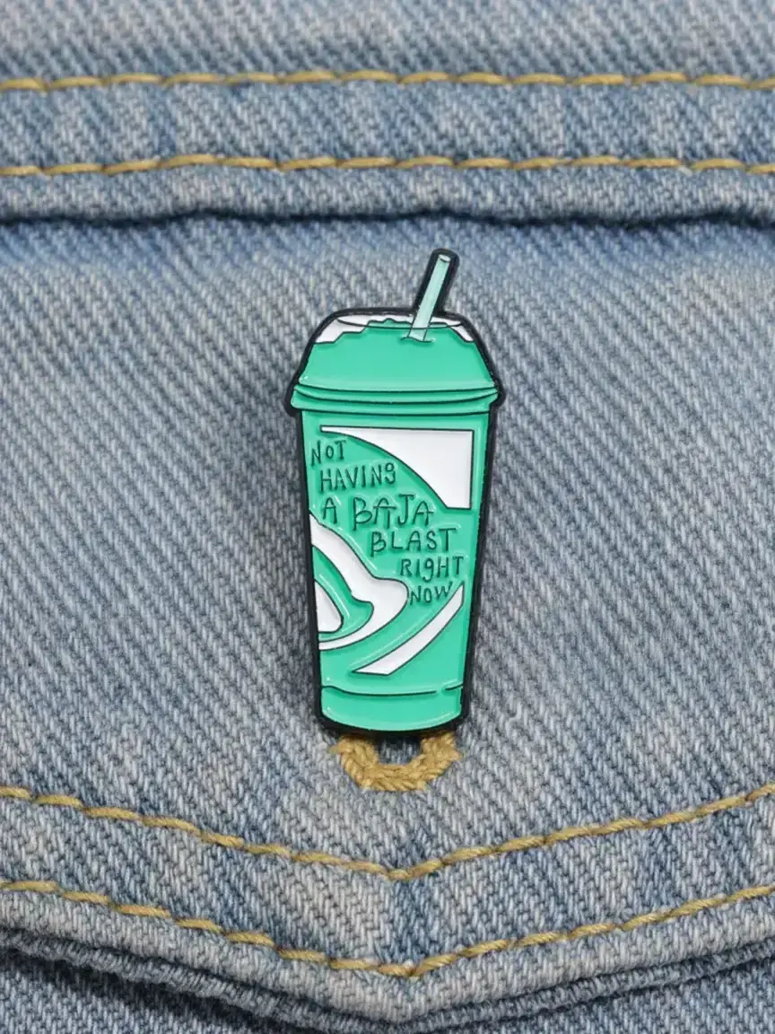 Creative Drink Cup Design Brooch Pin Clip, Durable Metal Pins, Cute Fashion Alloy Badge for Women & Men for Party, Daily Clothing Decor, Trendy All-match & Exquisite Brooch for Birthday Gift, Charms, Jewelry, Men Accessories