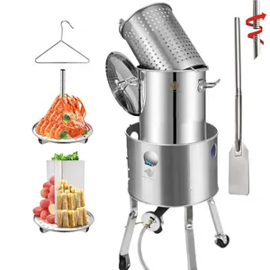 200,000 BTU POWER & ARC 32QT Stainless Steel Pot & Burner Kit - COMPLETE Seafood Boil Set!Never burn your hands again with our extra-long mixing paddle/spoon. Perfect for crawfish, lobster, turkey frying & tamales!
