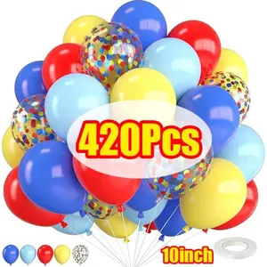 30-420Pcs Carnival Circus Balloon Kit with Colorful Confetti Latex Balloon for Birthday Christmas Party Circus Themed Party