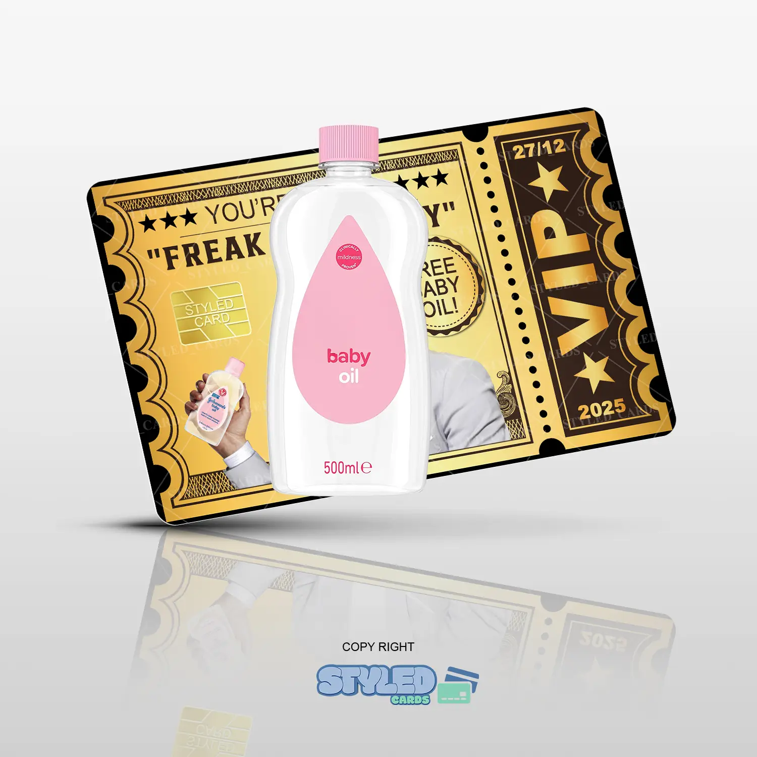 funny VIP diddy credit card skin/sticker