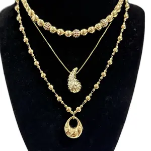 14K Gold Plated Necklace 16”-18” with Durable Gold Plating & Water-Proof Design Stylish Pendant Jewelry for Active Lifestyle