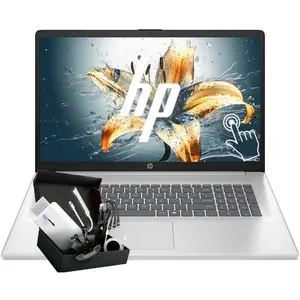 HP 17 Laptop 17.3'' HD+ LED Anti-Glare Touchscreen Business Laptop Windows 11 Home 8GB RAM 256GB 512GB SSD AMD Ryzen 5 7430U Processor AMD Radeon Graphics Numeric Keypad Free Earphones Silver