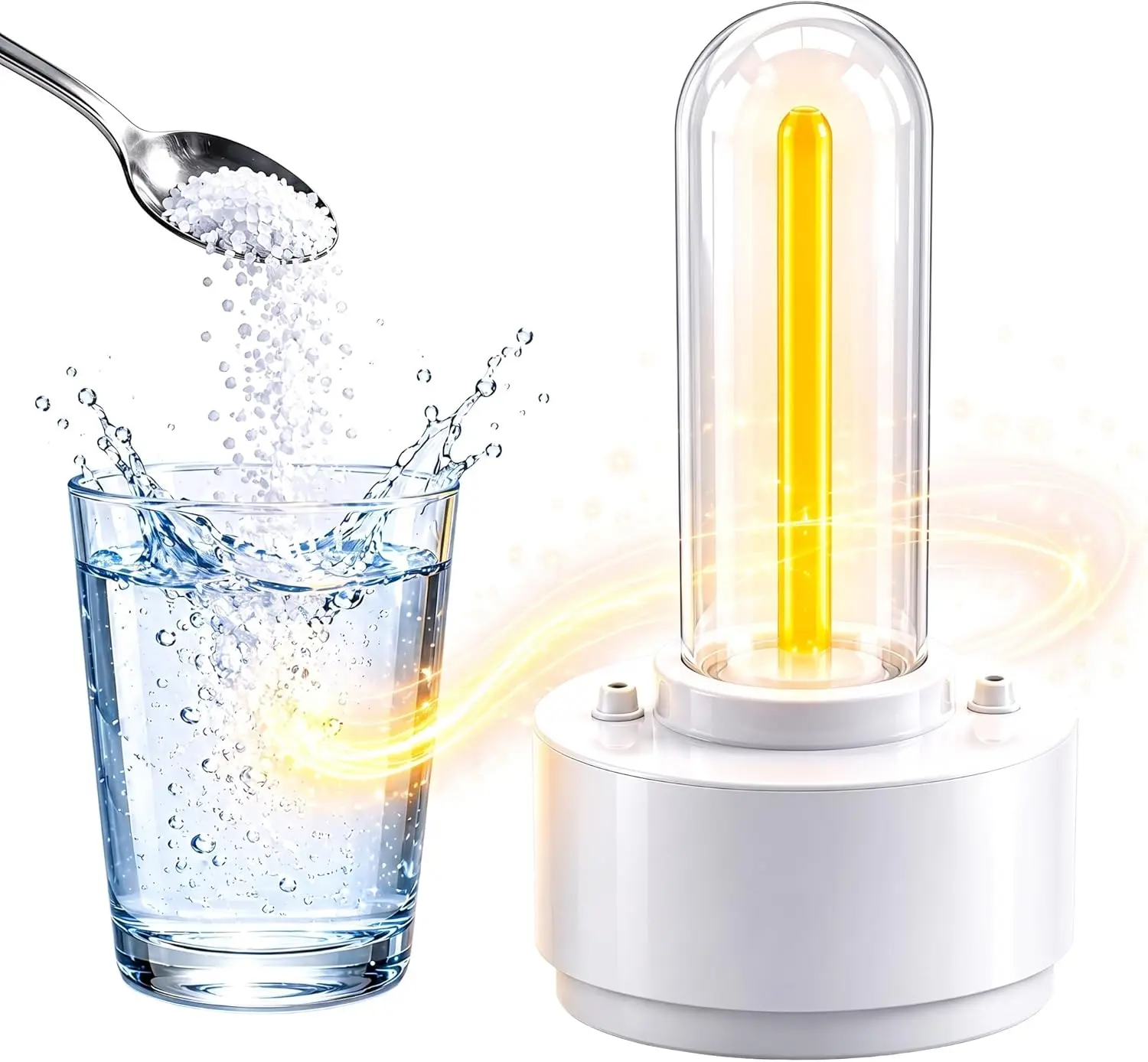 Emergency Ligh Salt Water Powered , Battery-Free Outdoor Novelty Lamp with 2 Replaceable Bases, Up to 180 Hours Per Base, Perfect for Camping, Power Outages & STEM Gift for Kids Father's Day Gifts,fathers day gift ideas，camping essentials