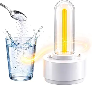 Emergency Ligh Salt Water Powered , Battery-Free Outdoor Novelty Lamp with 2 Replaceable Bases, Up to 180 Hours Per Base, Perfect for Camping, Power Outages & STEM Gift for Kids Father's Day Gifts,fathers day gift ideas，camping essentials