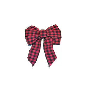 Holiday Trim  Buffalo Plaid Deluxe Wired Christmas Bow