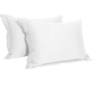 Bedsum 2 Pieces 500 Thread Count Egyptian Cotton Pillow Shams- Sham Covers, Super Soft and Breathable Pillowcases