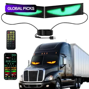 Devil's Eye LED Lights for Trucks, Car Decals, APP-Programmable Scrolling Bright Advertising Signs, Customizable Text Patterns for Pickup/suv/cars, Car Accessory