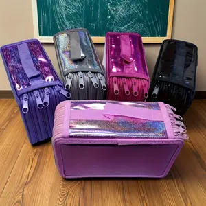 1pc large-capacity four-layer storage bag sketch painting stationery bag color pencil case storage bag art student professional tool bag waterproof and portable.