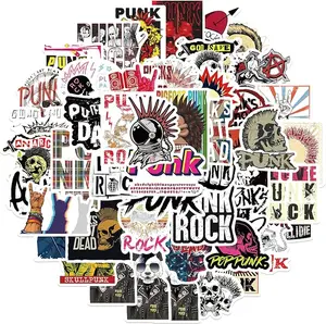 50 PCS Punk Stickers,Punk Rock Stickers for Punk Fans,Rock Band Music Stickers for Laptops,Water Bottles,Scrapbooks,Skateboards,Phones