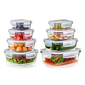 Sorbus 16-Piece Glass Food Storage Containers with Lids