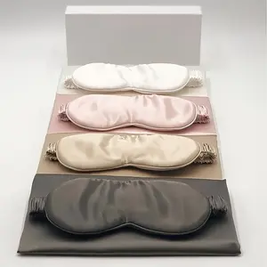 2-Pack Luxury Mulberry Silk Sleep Eye Masks| Double-Sided Lightproof, Breathable, Ideal for Travel and Night Sleep, Comfort Fit for Sensitive Skin, Cooling Eye Masks for Men and Women