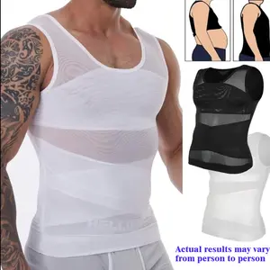 Men’s Tummy Control Compression Shirt – Slim Fit with Back Support Men’s Tummy Control Compression Shirt – Slim Fit with Back Support
