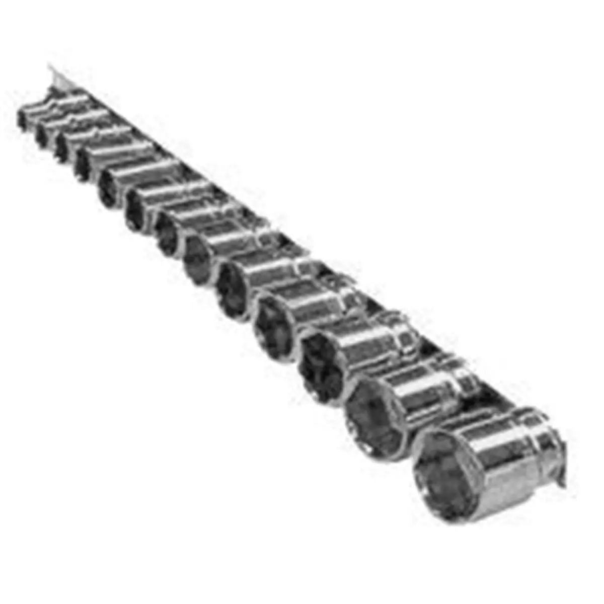 14-Piece Metric Hexagonal Socket Set, 1/2" Drive Chrome Mechanics Hand Tool, Heat-Treated Vanadium Steel (15mm-28mm), No Loose Pieces, Mounted on Socket Rail
