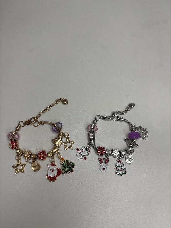 Christmas blind box bracelet, fun hole design, Christmas gift, birthday gift, Black Friday, 24 compartments of surprises, comes with a greeting card, can be made into two bracelets bracelet making kit