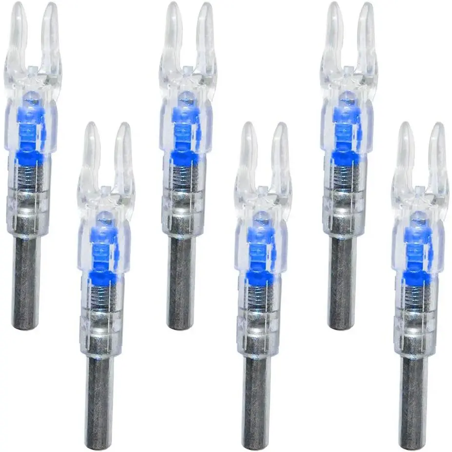 S Lighted Nocks for Arrows with .244 Light up Knocks Turn on Automatically When Shoot 6-Pack