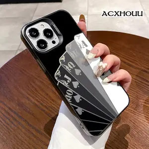 Spades Poker Cards Case for iPhone 17 15 16 E 14 Pro Max 13 12 11 XR XS Plus Shockproof Drop Protection Durable PC Smartphone Cover