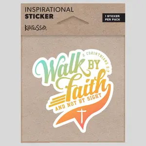 Kerusso Walk by Faith Script Adhesive Stickers for DIY Scrapbooking & Stamping