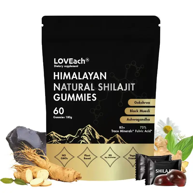 Himalayan Shilajit Gummies | With Ashwagandha, Gokshura & other herbs | No added sugar | 60 Gummies