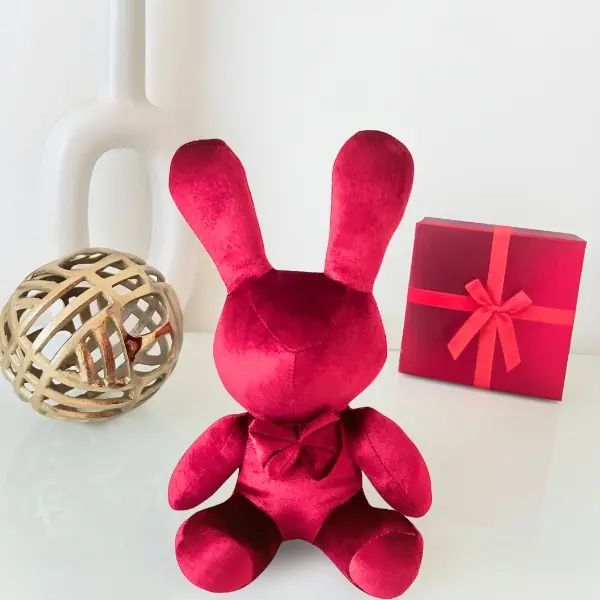 Velvet Bunny Rabbit Toy, Pillow Toy, Room Decor, Cuddle Buddy, Stuffed Animal - Perfect Gift for All Ages and Occassions