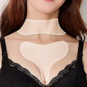 Reusable Chest Silicone Tape, 2 Counts/set Smoothing Neck Skin Care Tape, Improves Skin Elasticity, Suitable for Sleep Use