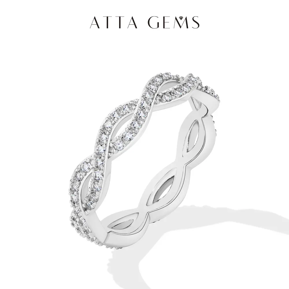 ATTAGEMS Classic Lab-Created Moissanite Ring for Women Men Unisex S925 Sterling Silver Wedding Band Daily Jewelry Set R313, Engagement Wedding Rings, Rings summerwins,summerwins