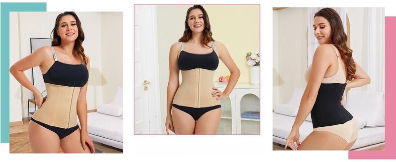 Nebility Breathable sports belt shapewear for Daily Gym Womenswear Underwear Halter Neck Minimalist Compression Basic Ruched Tummy Control Beige