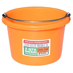 212 MAIN 5 qt, 10x10 in Orange Polyethylene Plastic Round Multi-Use Bucket - Tools & Hardware Specialty Garden Tool