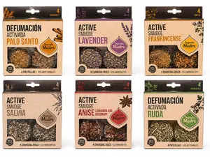 Resin Charcoal Disk Incense |  Frankincense | Cinnamon | Sage | Palo Santo | Lavender