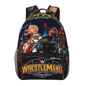 Large Capacity WWE Travel Backpack TSA Friendly Laptop Wwe elite Backpack Carry On wwe merch Anime Backpack Cute Cartoon Casual Daypack Business Work Bag for Students Friends Family & Holiday Gifts