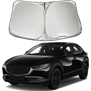 Mazda Windshield Sun Shade -  in Black &  for Mazda 3, 6, CX30/CX-30, CX3/CX-3, and Sedan Hatchback Touring Accessories