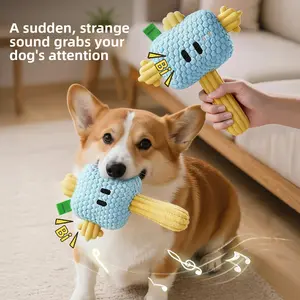 Dog Toy Whack-A-Mole Hammer Toy Chew Sound Interactive Durable Dog Toy Pet Plush Toy Wholesale