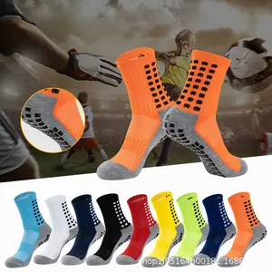 5Pairs Tube Football Socks Medium Tube Pressure Socks Anti-skid Film Thickened Towel Bottom Football Socks