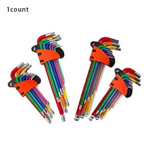 L-Shaped Hexagon Wrench Set, 9 Counts Multifunctional Hexagon Wrench Tool Set, Universal Wrench Set for Home, Car and Mechanical Repair