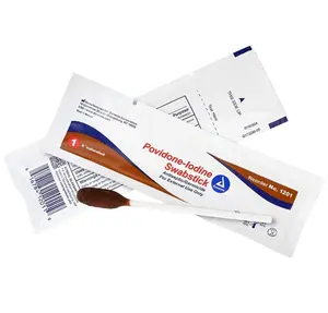Dynarex 10% Povidone-Iodine Swabsticks Antiseptic Kit - Professional Skin Prep for First Aid, Injections, Piercings (50 Count) Medical Emergency Supplies