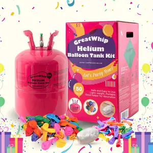 GREATWHIP 13L Helium Tank Cylinder Up To 50 Latex Balloons, Helium Tank For Balloons At Home GREATWHIP 13L Helium Tank Cylinder Up To 50 Latex Balloons, Helium Tank For Balloons At Home
