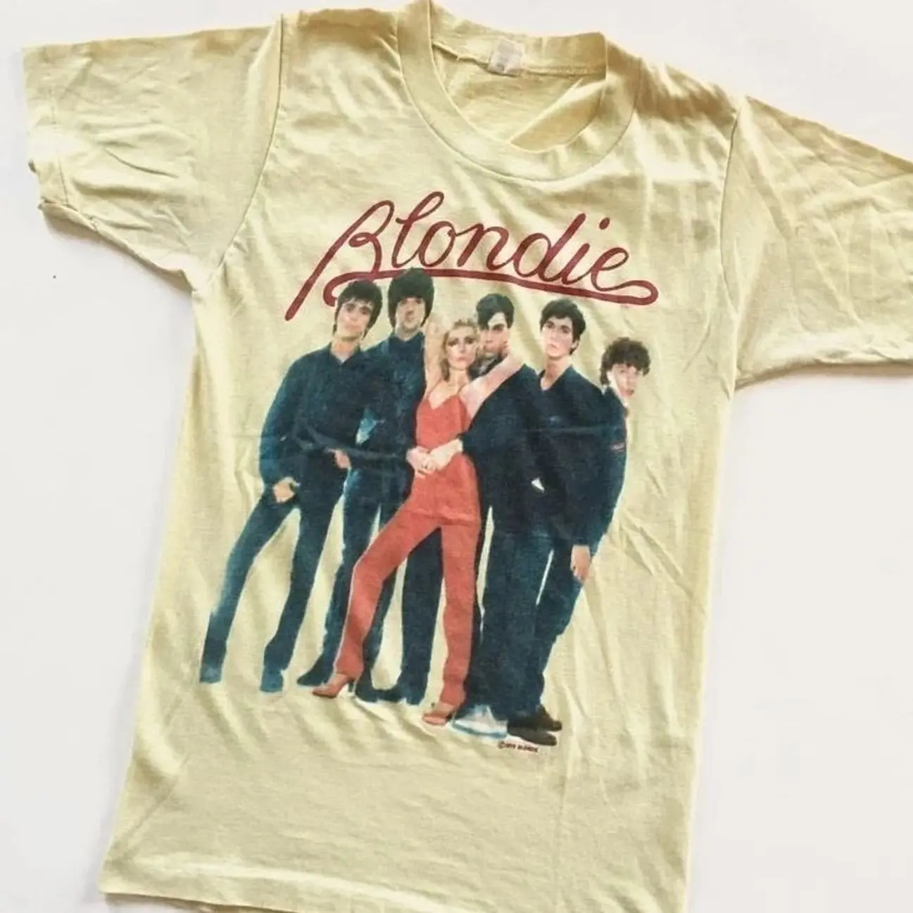 1979 90s Blondie band Remake Yellow Short Sleeve T shirt Unisex Men Women U