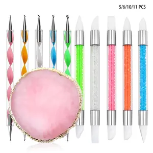 ✨ Nail Artist DIY Brush Set | Includes Double-ended Carving Brush, Dotting Pen & Resin Palette | For Nail Salons and Home DIY | Suitable for Beginners and Professional Nail Artists | Nail Art Accessories | Nail Art Tool