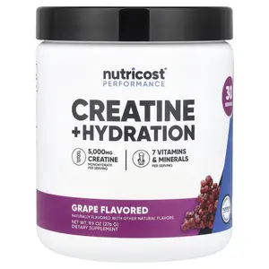 Nutricost Performance, Creatine + Hydration, Grape, 9.9 oz (276 g)