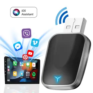 Wireless Carplay Adapter, Carplay Dongle Connectivity, 2-in-1 Multi-system Compatibility, Stable Connection, Plug-and-play，Supporting Both USB-A and USB-C Interfaces，Applicable To All Original Factory Wired CarPlay Models Produced After 2016
